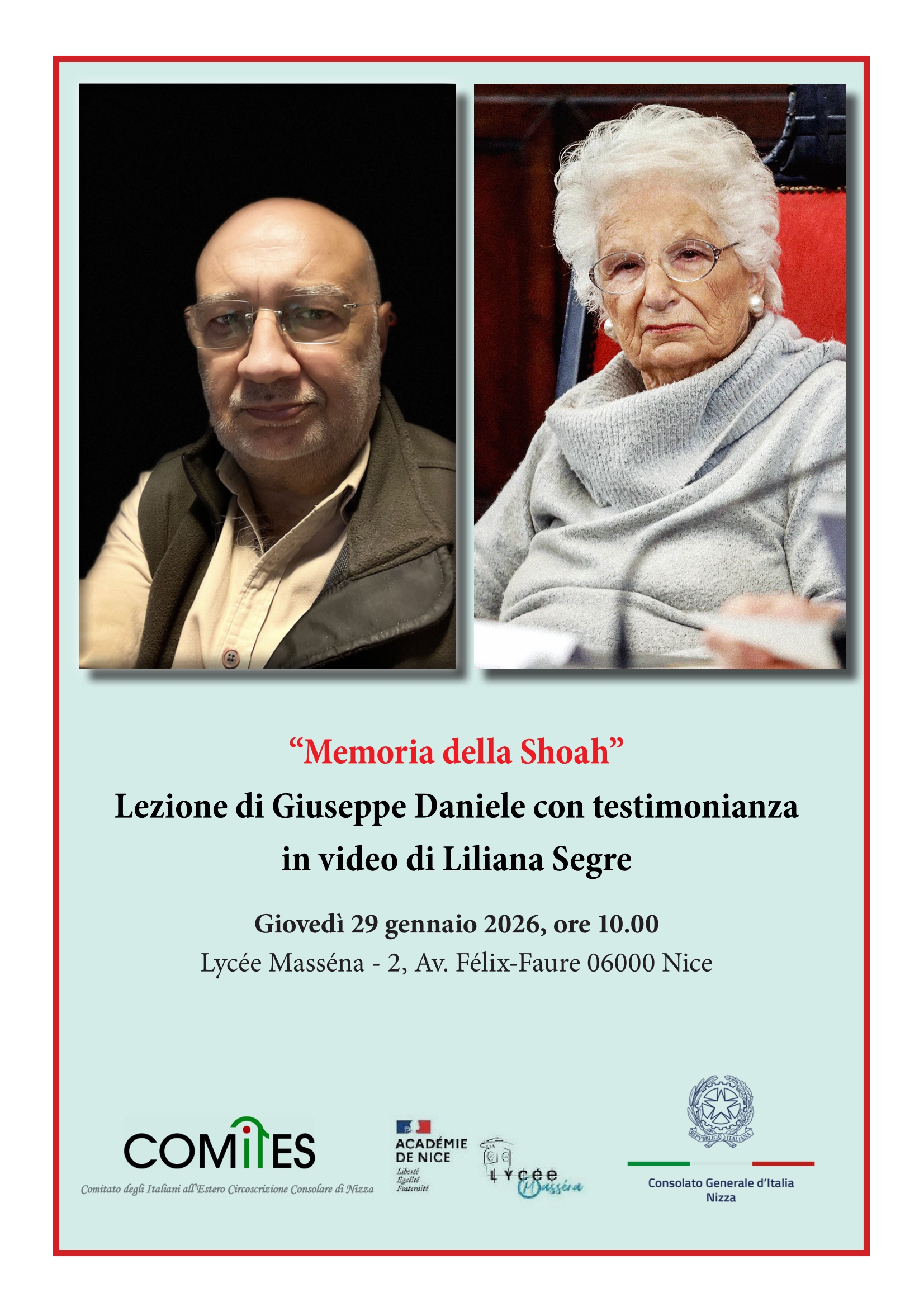 Affiche Memoria della Shoah